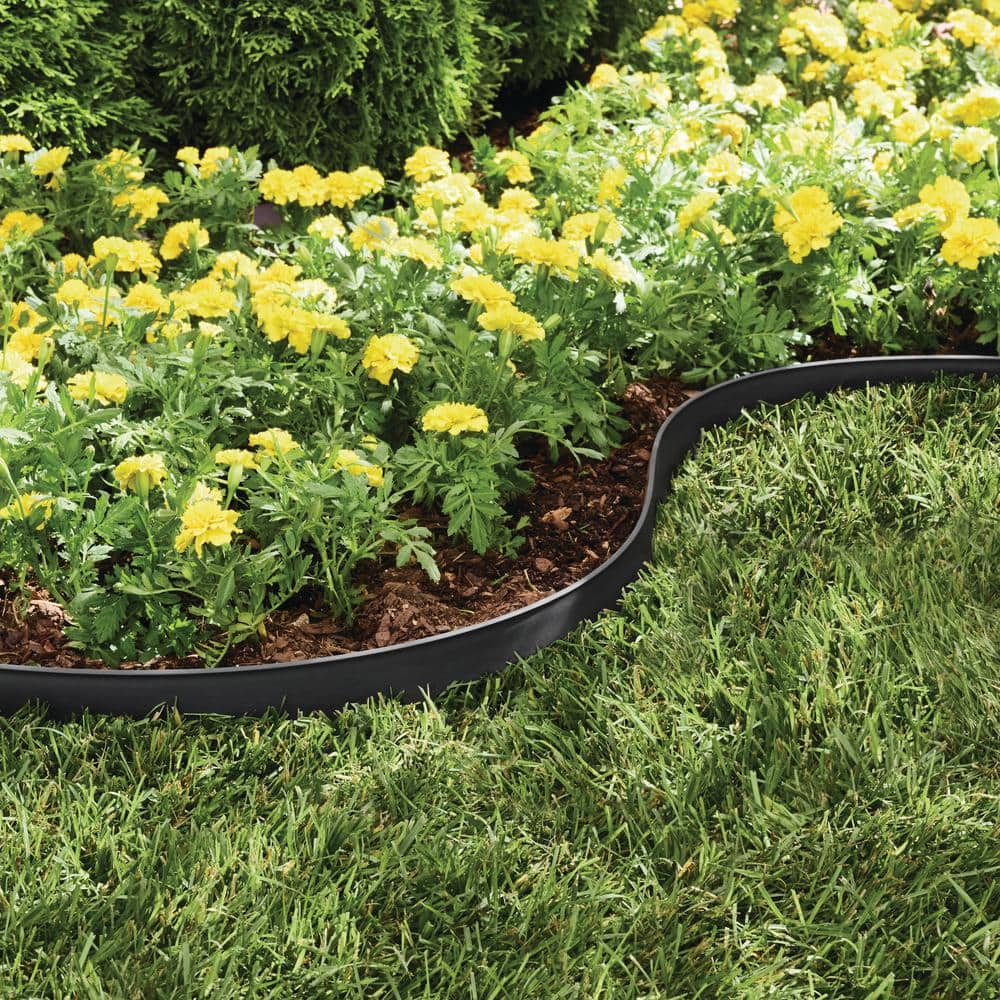 20 ft. L x 4.5 in. H Black Pound-In Edging Kit - Hercitys