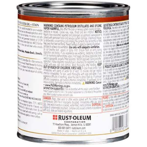 1 Pint Butcher Block Oil in Hazelnut - Hercitys