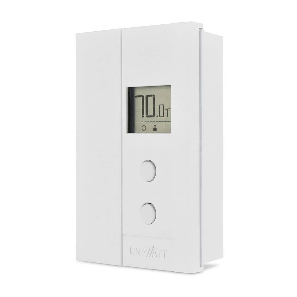 120/208/240-Volt 1000/1730/2000-Watt Non-Programmable Electronic Thermostat in White - Hercitys