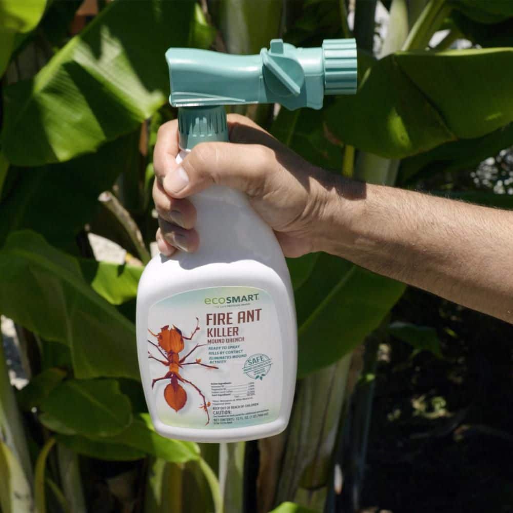 32 oz. Natural Fire Ant Killer Mound Drench-Hose End Spray Bottle with Plant-Based Ingredients, Treats up to 20 Mounds - Hercitys