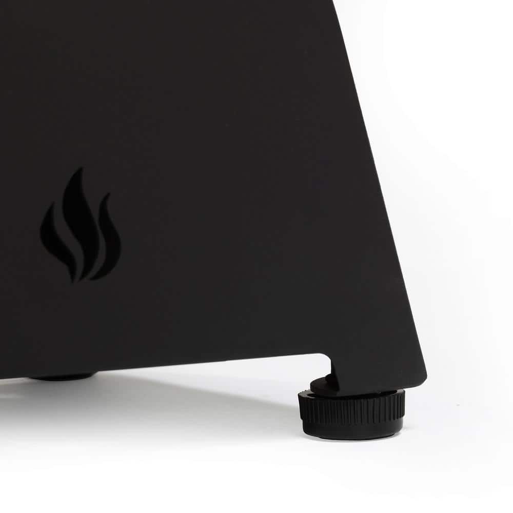 27.95 in. W x 8.00 in. H Steel Square Gas Tabletop Fire Pit in Black - Hercitys
