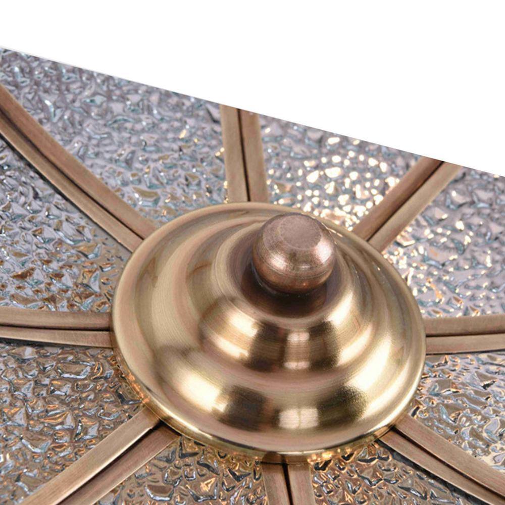 20 in. 4-Light Gold Tiffany Style Flush Mount Ceiling Light with Clear Glass Shade and No Bulbs Included - Hercitys