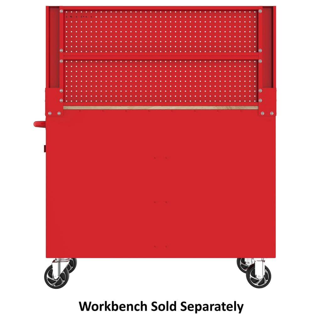 46 in. Gloss Red Steel Pegboard Attachment - Hercitys