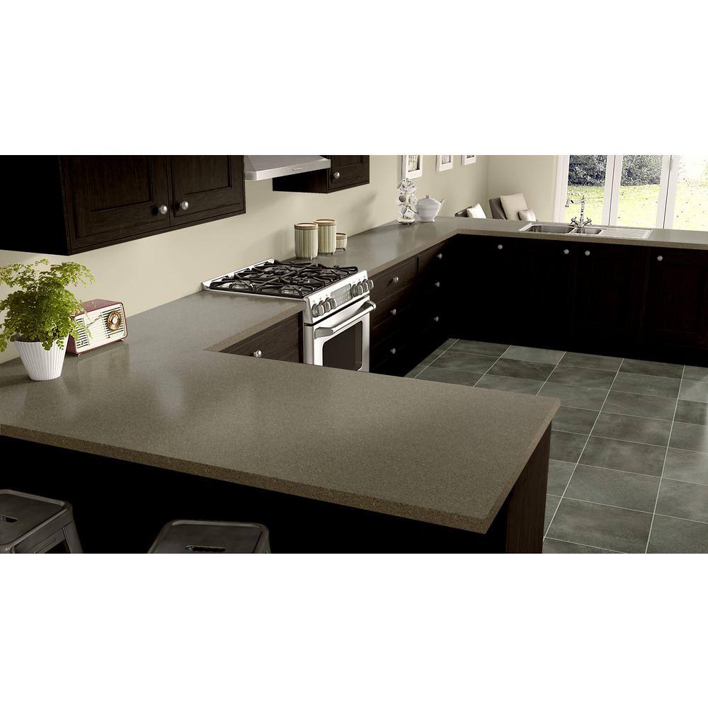 5 ft. x 12 ft. Laminate Sheet in Sandy Topaz with Premium Textured Gloss Finish - Hercitys