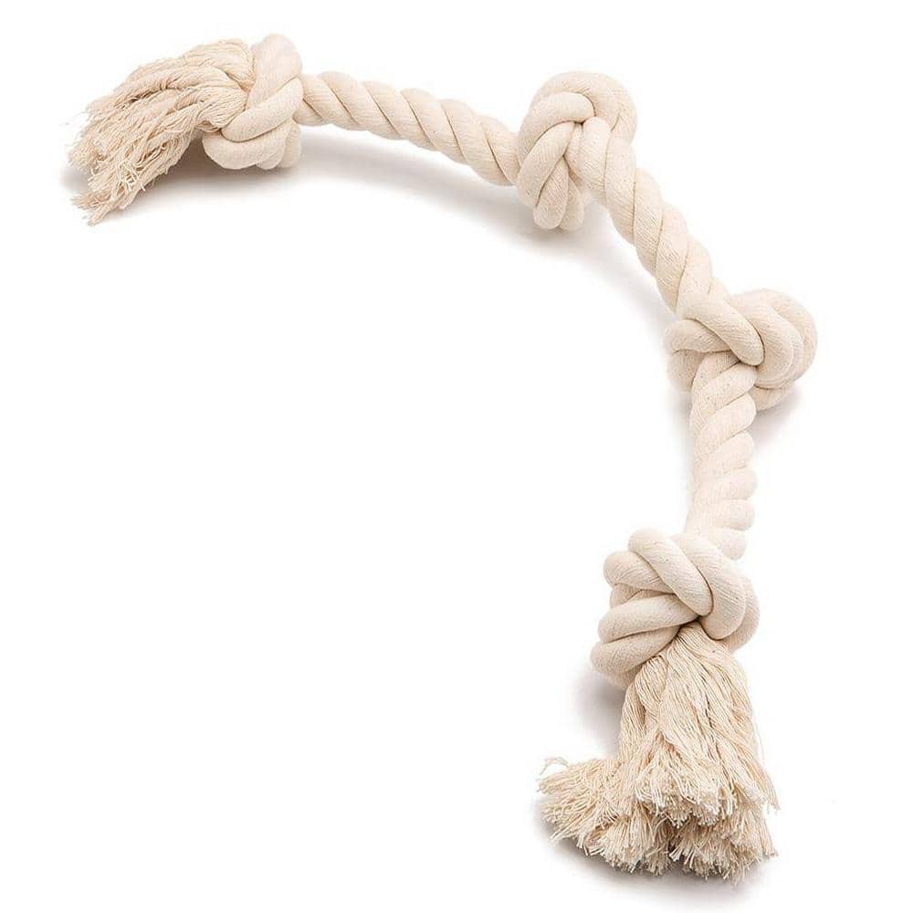 3/8 in. x 300 ft. Natural 3-Strand Twisted Cotton Rope - Hercitys
