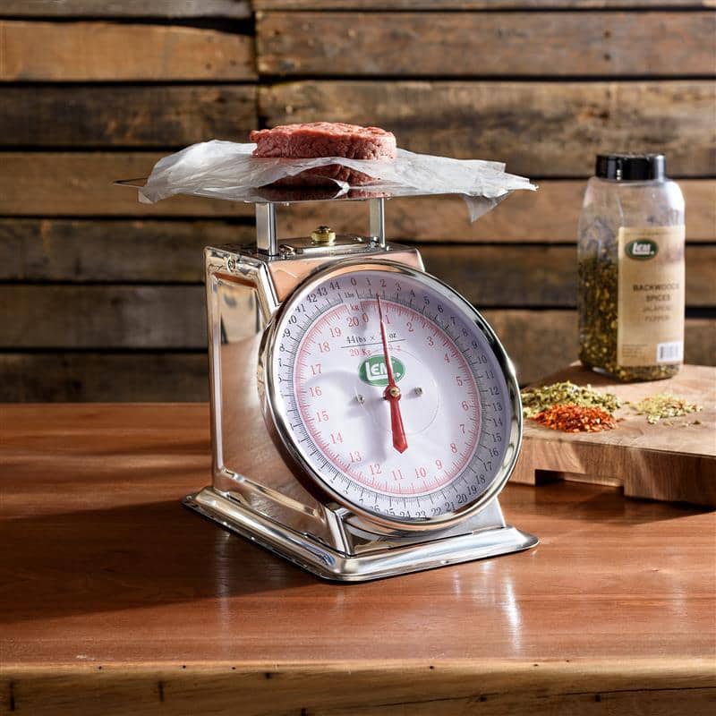 44 lb. Stainless Steel Analog Food Scale - Hercitys