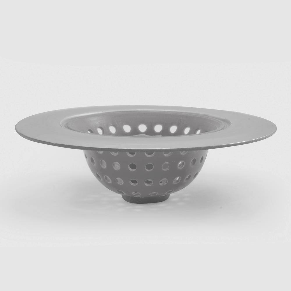 2-Piecec 4.5 in. Grey Silicone Kitchen Sink Basket Strainer - Hercitys
