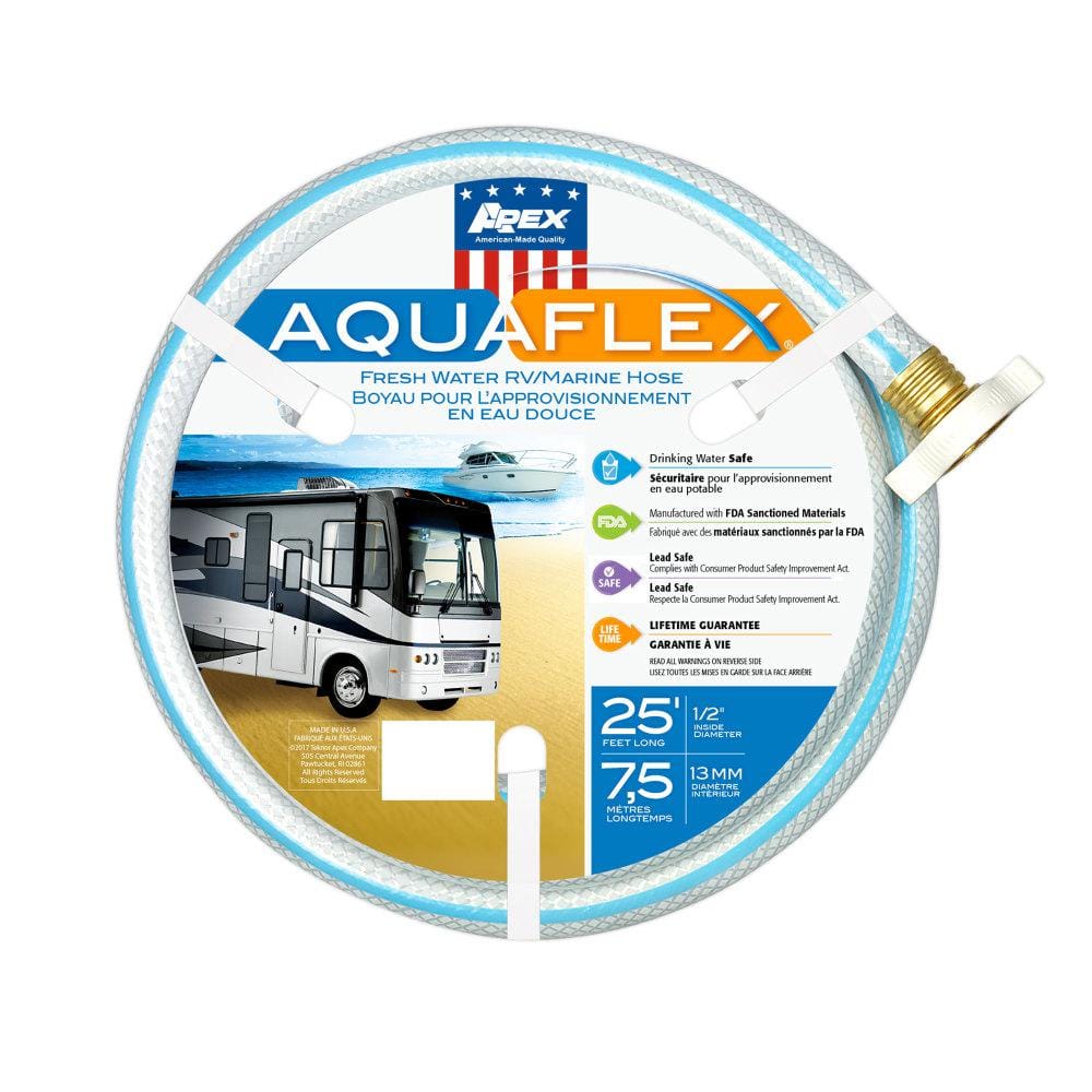 5/8 in. x 25 ft. White AquaFlex RV/Marine Hose - Hercitys