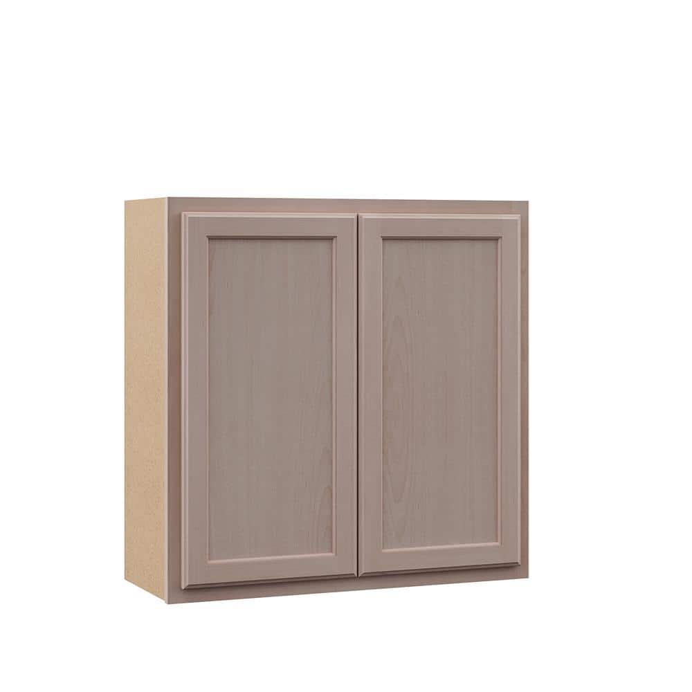 36 in. W x 12 in. D x 12 in. H Assembled Wall Kitchen Cabinet in Unfinished with Recessed Panel - Hercitys
