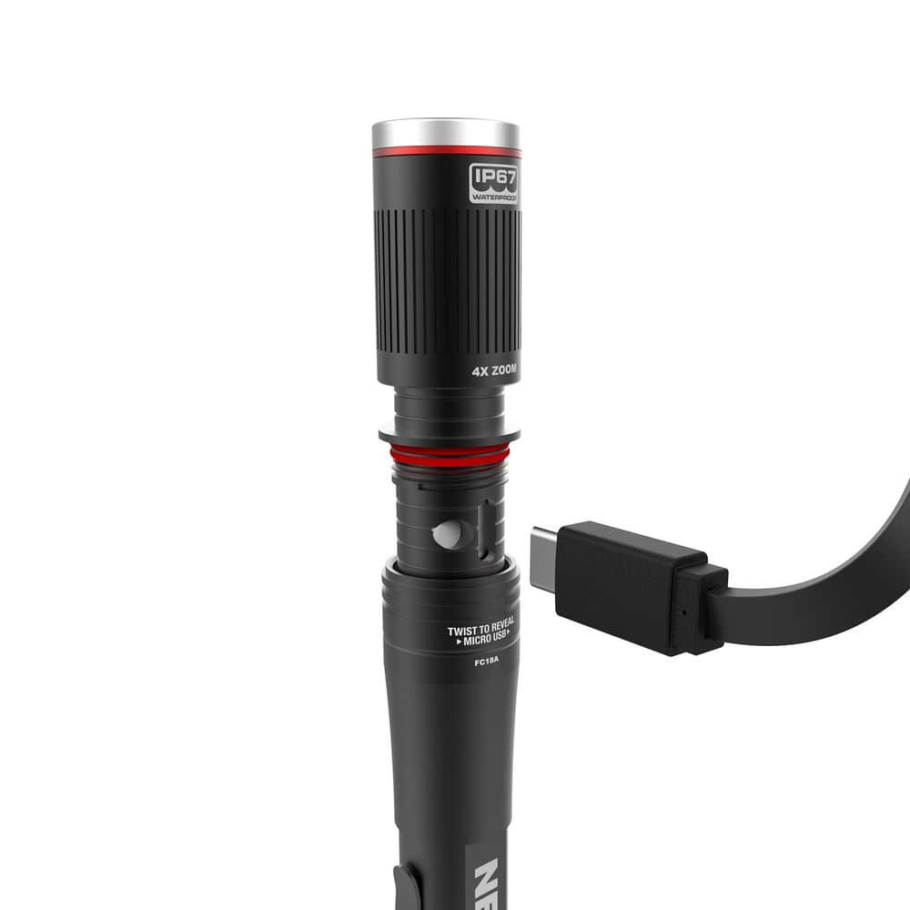 360 LUMENS RECHARGEABLE BATTERY LED POCKET PEN FLASHLIGHT - Hercitys