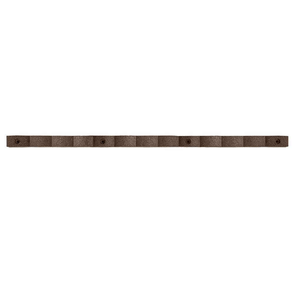 47 in. x 2 in. x 4 in. Brown Scalloped Rubber Garden Edging - Hercitys