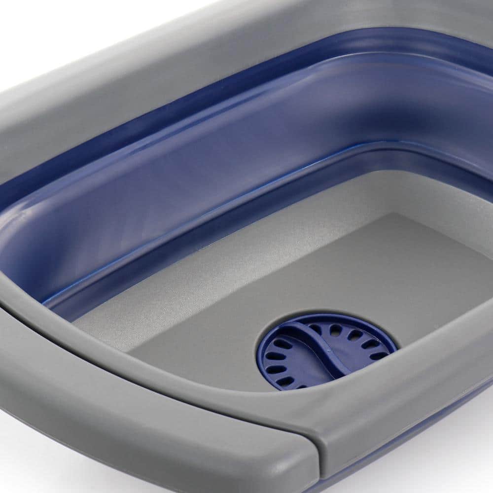 4 qt. Bluemarine Over the Sink Collapsible Silicone Strainer - Hercitys