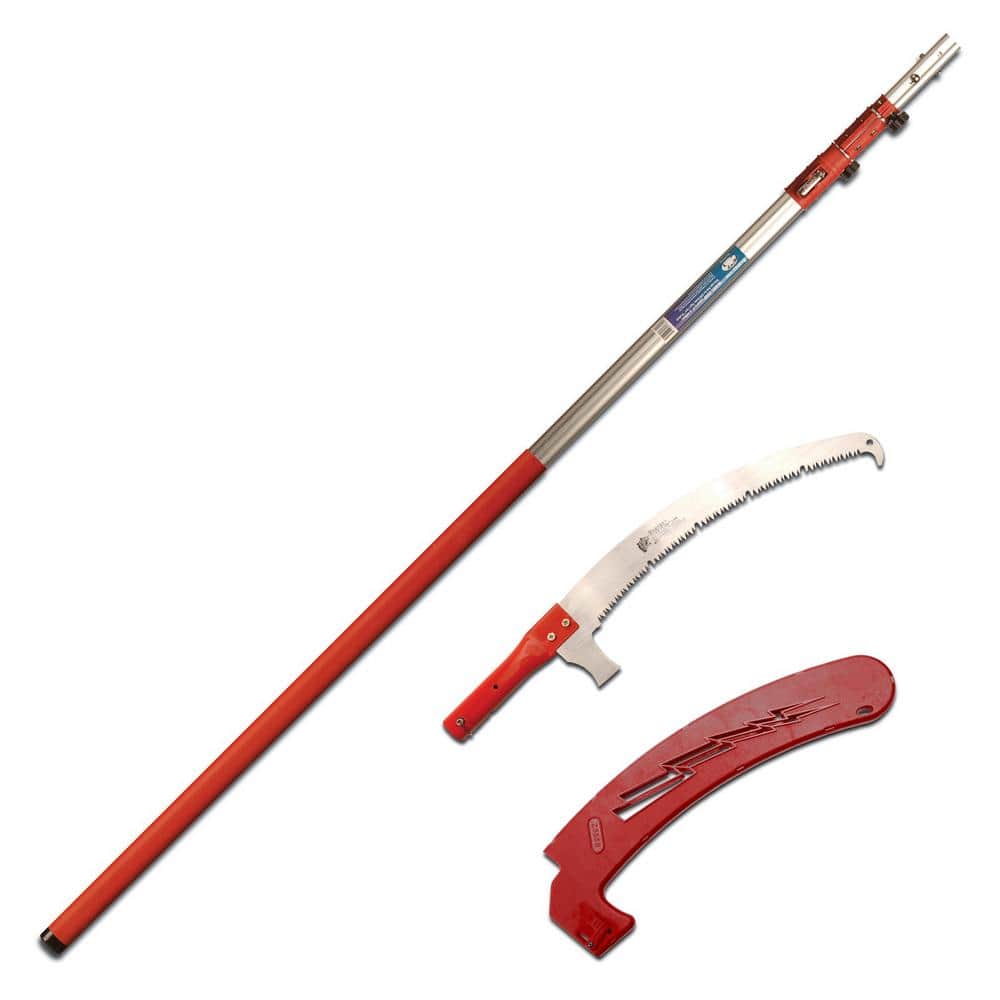 17 in. Curved Serrated Blade with 6 ft. to 15 ft. Telescoping Pole Saw - Hercitys