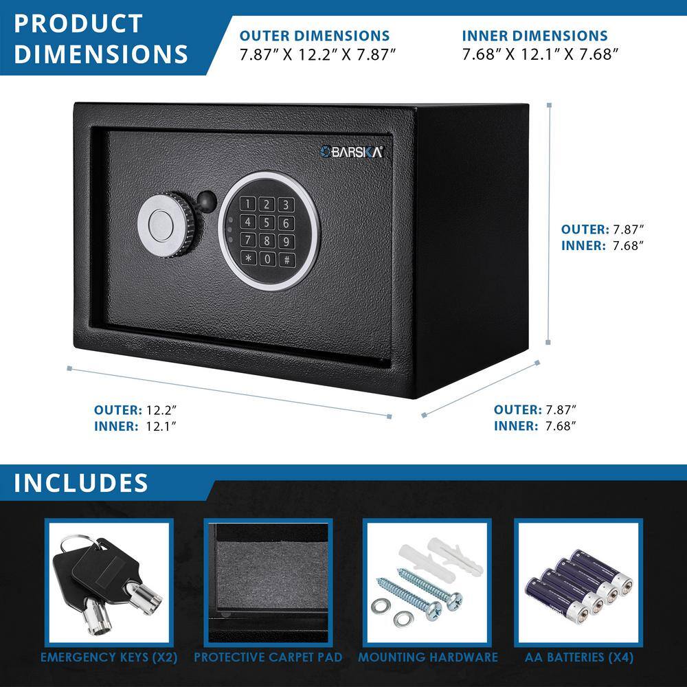 0.41 cu. ft. Digital Keypad Security Safe - Hercitys