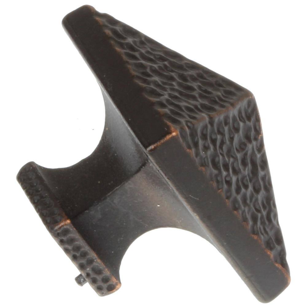 1-1/8 in. Oil Rubbed Bronze Hammered Pyramid Cabinet Knob (10-Pack) - Hercitys