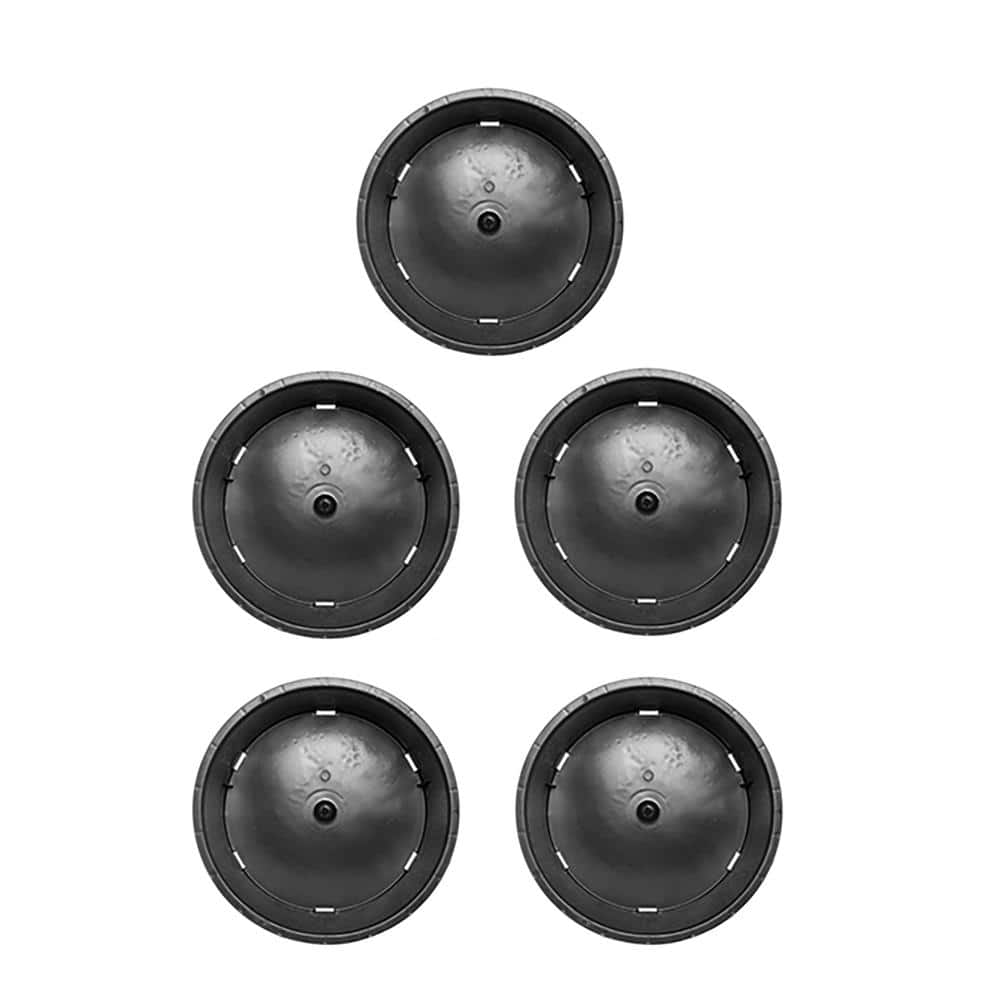 5 Gal. Premium Nursery Black Plastic Planter Garden Grow Pots, 5-Pack - Hercitys