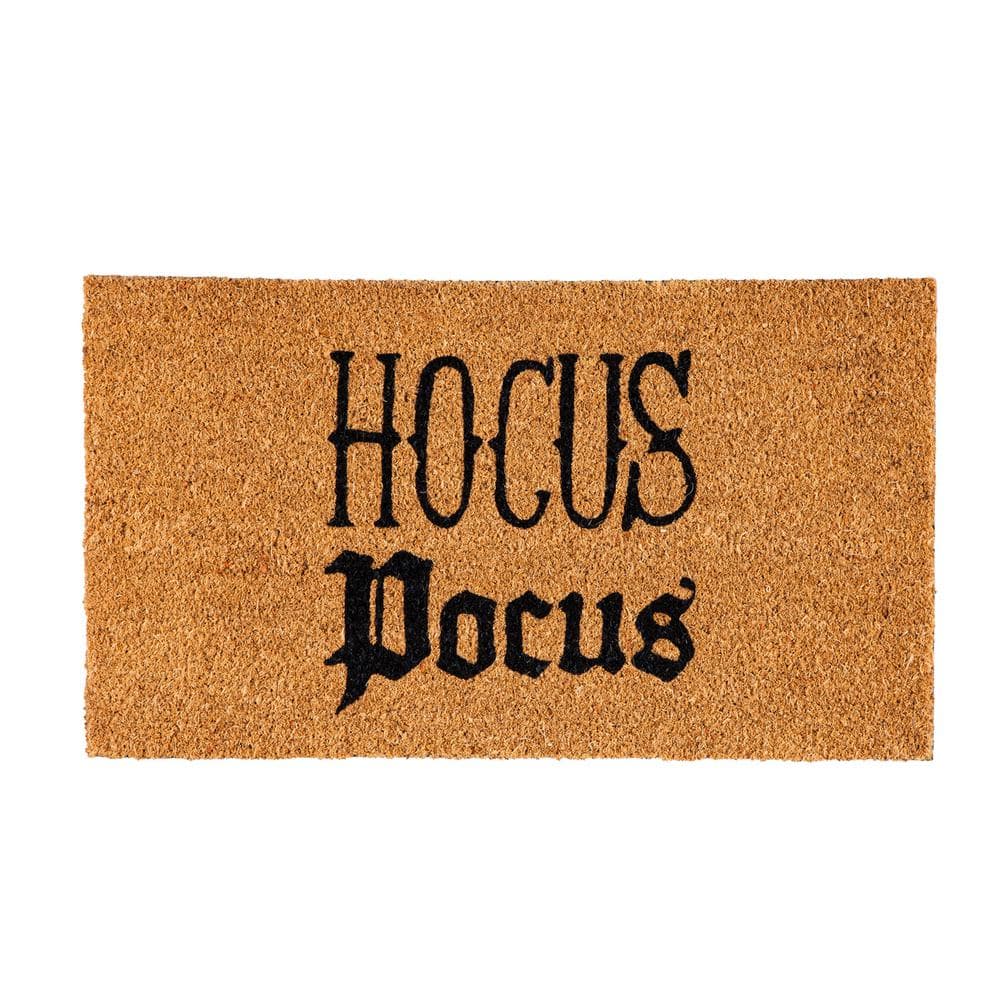 16 in. x 28 in. Coir Halloween Greeting “Hocus Pocus” Door Mat - Hercitys