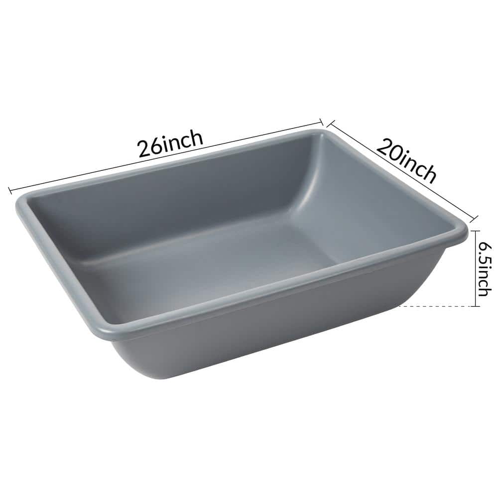 26 in. Gray Plastic Multi-Purpose Utility Tub - Hercitys