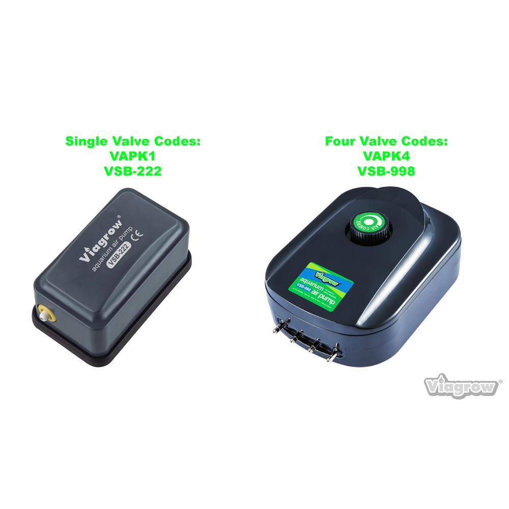 0.003 HP Single Valve Air Pump Kit with Air Stone and Check Valves - Hercitys