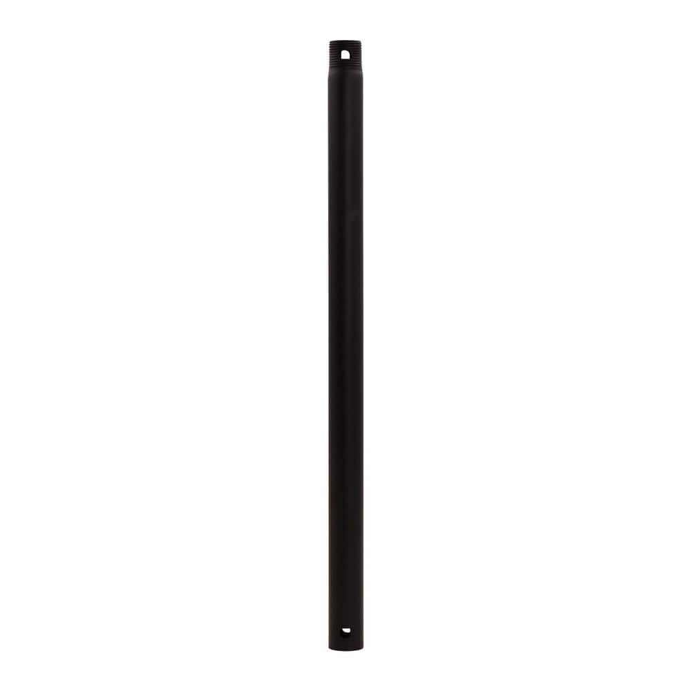 24 in. Matte Black Ceiling Fan Extension Downrod for 12 ft. Ceilings - Hercitys