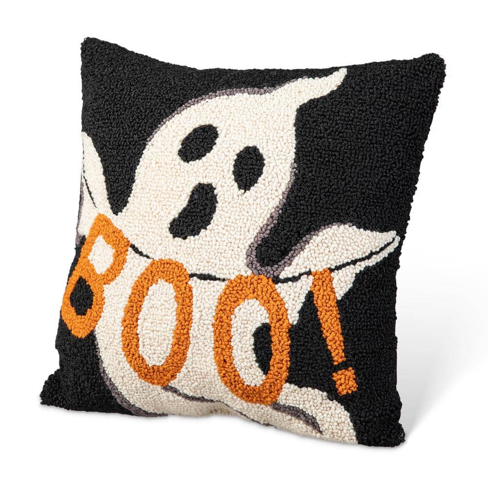 14 in. H Hooked Halloween Ghost “BOO” Pillow - Hercitys