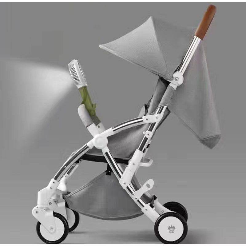 3 Speed Rechargeable Buggy Turbo Fan – Gray/Chrome - Hercitys