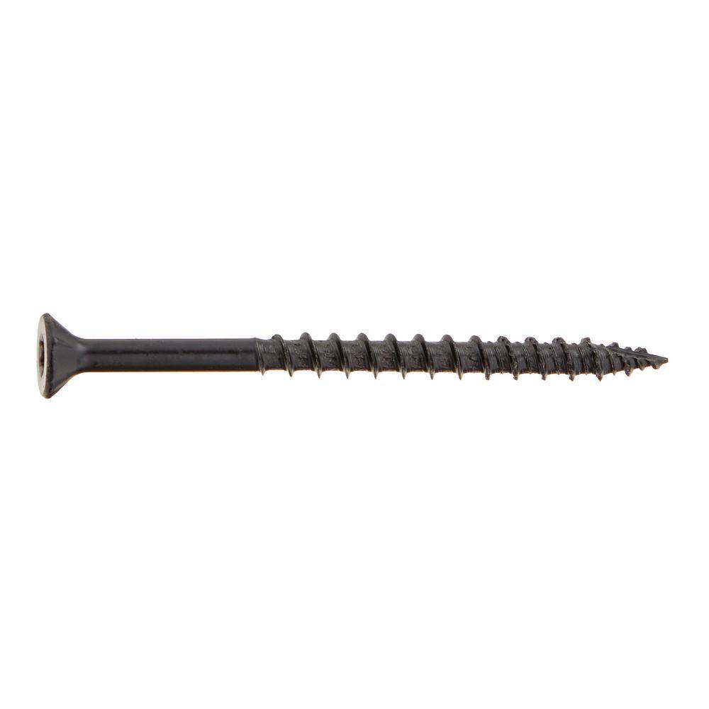 3-Pack #8 x 2-1/2 in. Black 6-Lobe Star Drive Exterior Flat Head Multi-Material Screw (3 lbs. / 273-Piece) - Hercitys
