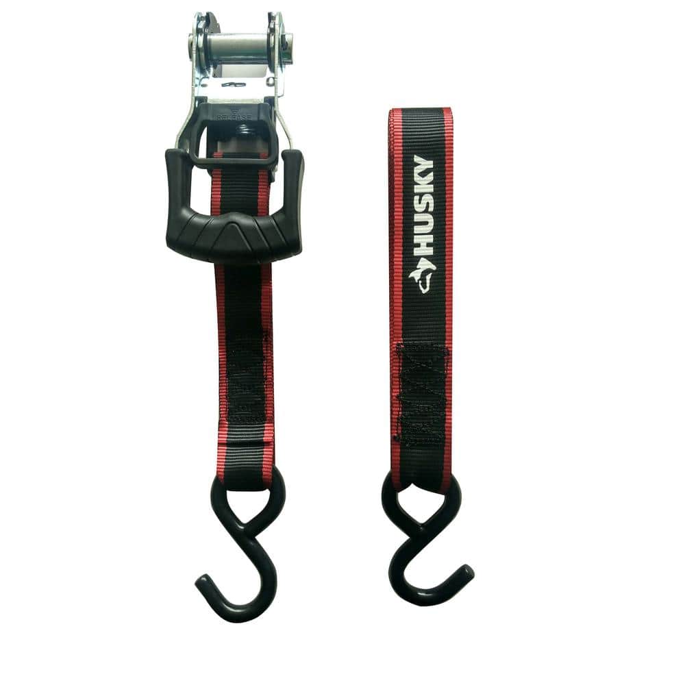 16 ft. x 1.25 in. Ratchet Tie-Down Straps with S-Hook (2-Pack) - Hercitys