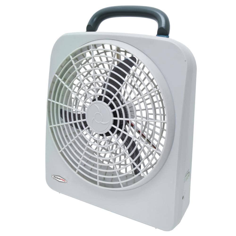 10-Portable Fan with Dual Power Options of 12-Volt or D Cell Batteries - Hercitys