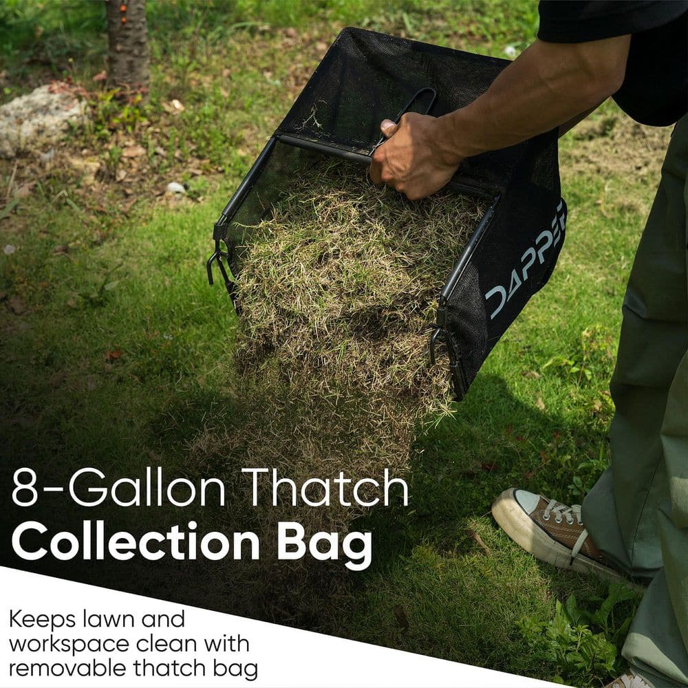 13 in. 12 Amp 2-in-1 Electric Dethatcher and Scarifier with Collection Bag - Hercitys