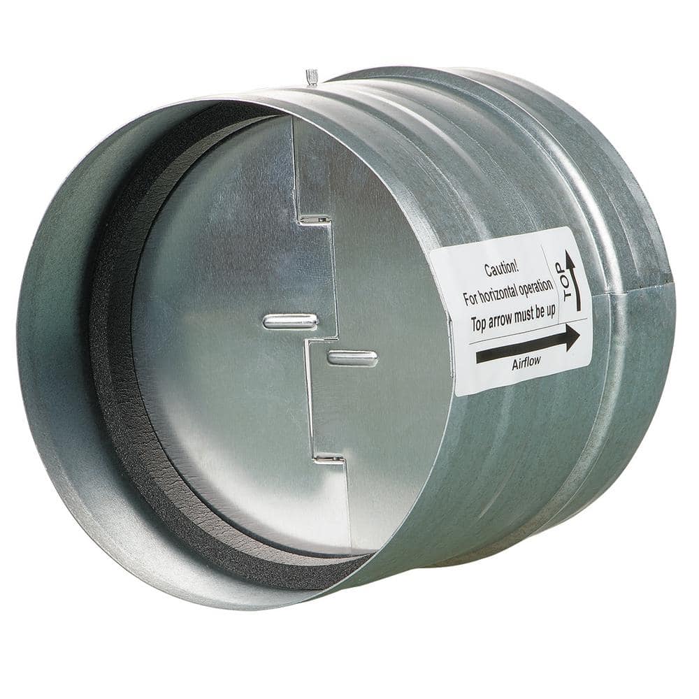 5 in. Galvanized Back-Draft Damper with Rubber Seal - Hercitys