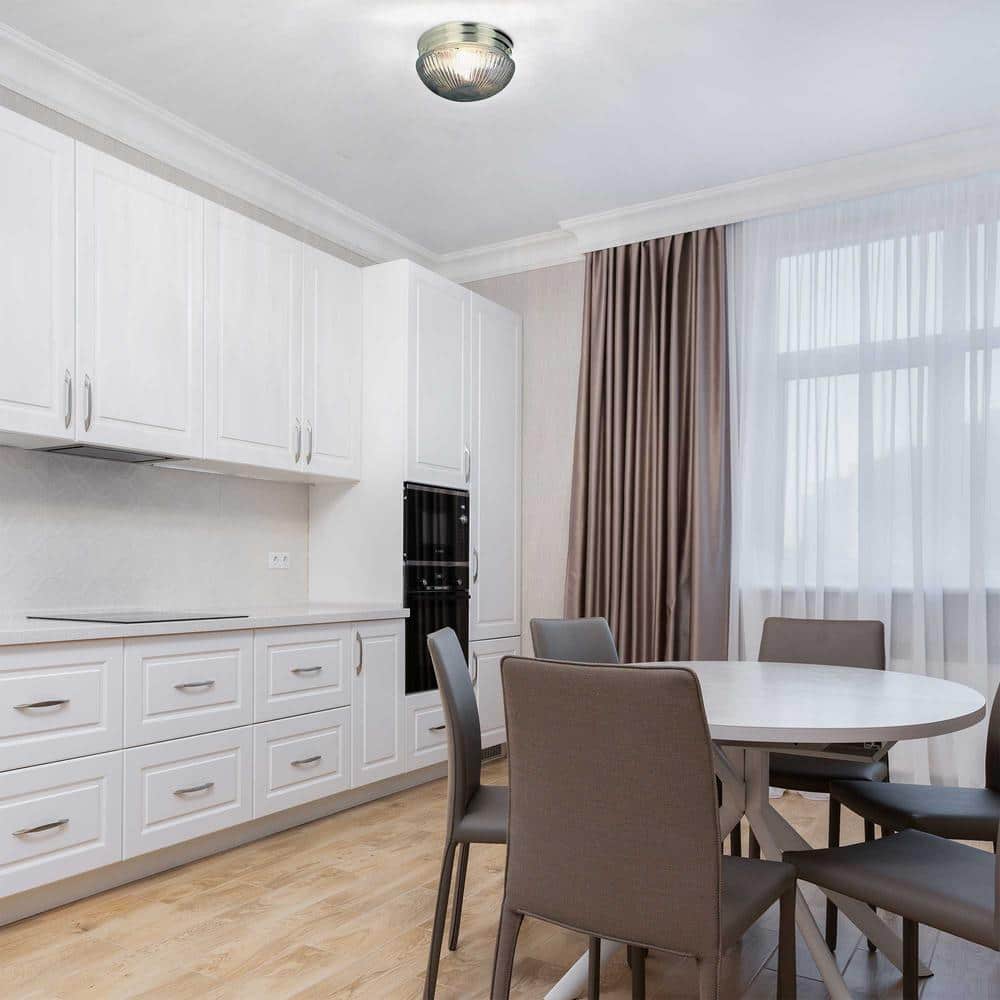 2-Light Brushed Nickel Flush Mount - Hercitys