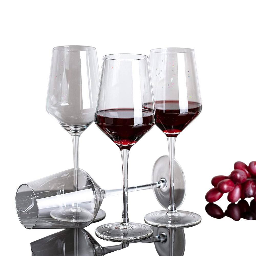 13 oz. Crystal Clear Wine Glass Set ((set of 4))-Hand Blown Lead-Free Glass, Great Gift Packaging for Daily Use - Hercitys