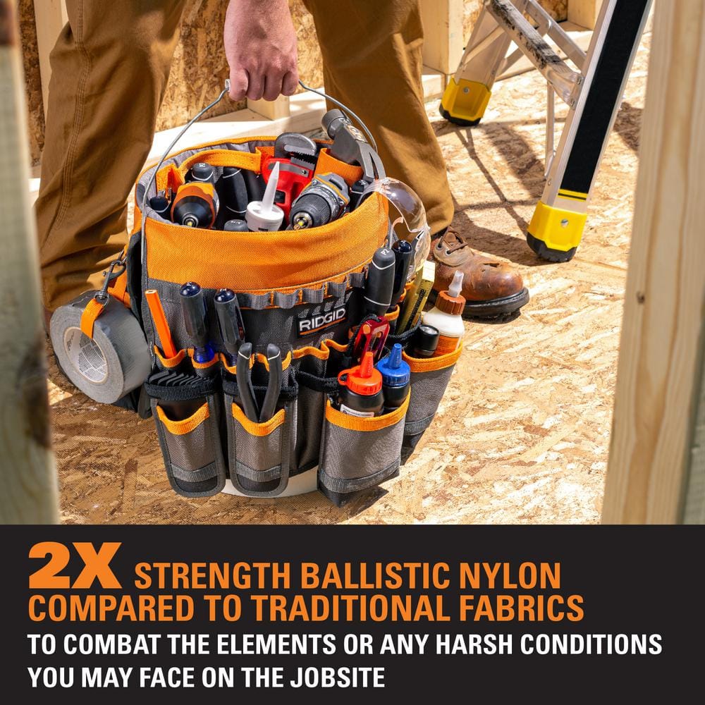 30 in. 35 Pocket Professional Grade Tool Bucket Bag - Hercitys