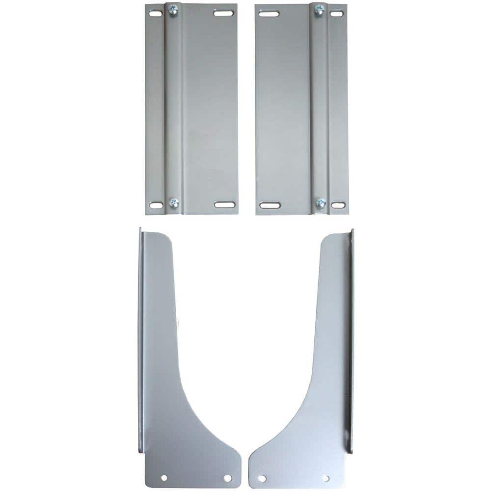 18 in. H x 4 in. W x 23 in. D Door-Mount Trash Can Bracket Kit in Platinum - Hercitys