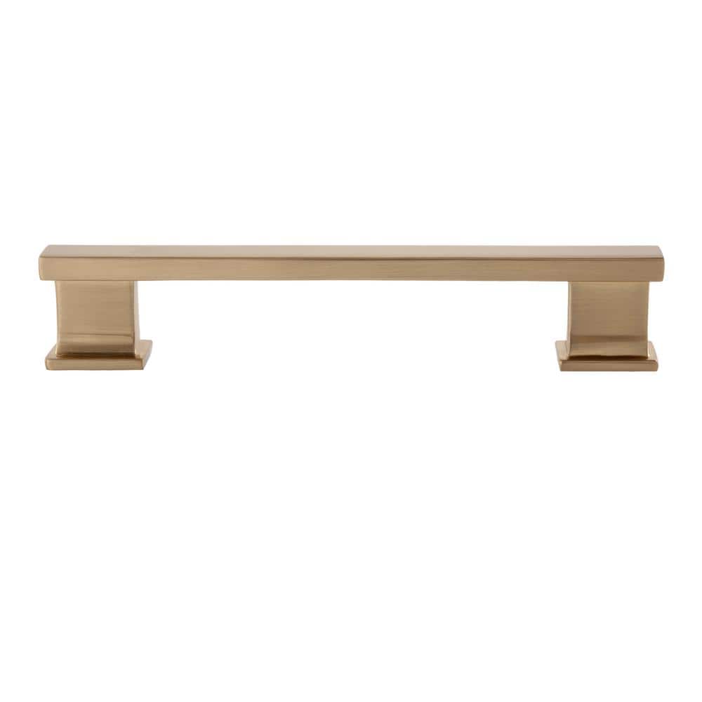 5-Pack High Desert 4-3/4 in. (121 mm) Center-to-Center Classic Satin Brass Bar Drawer Pull - Hercitys
