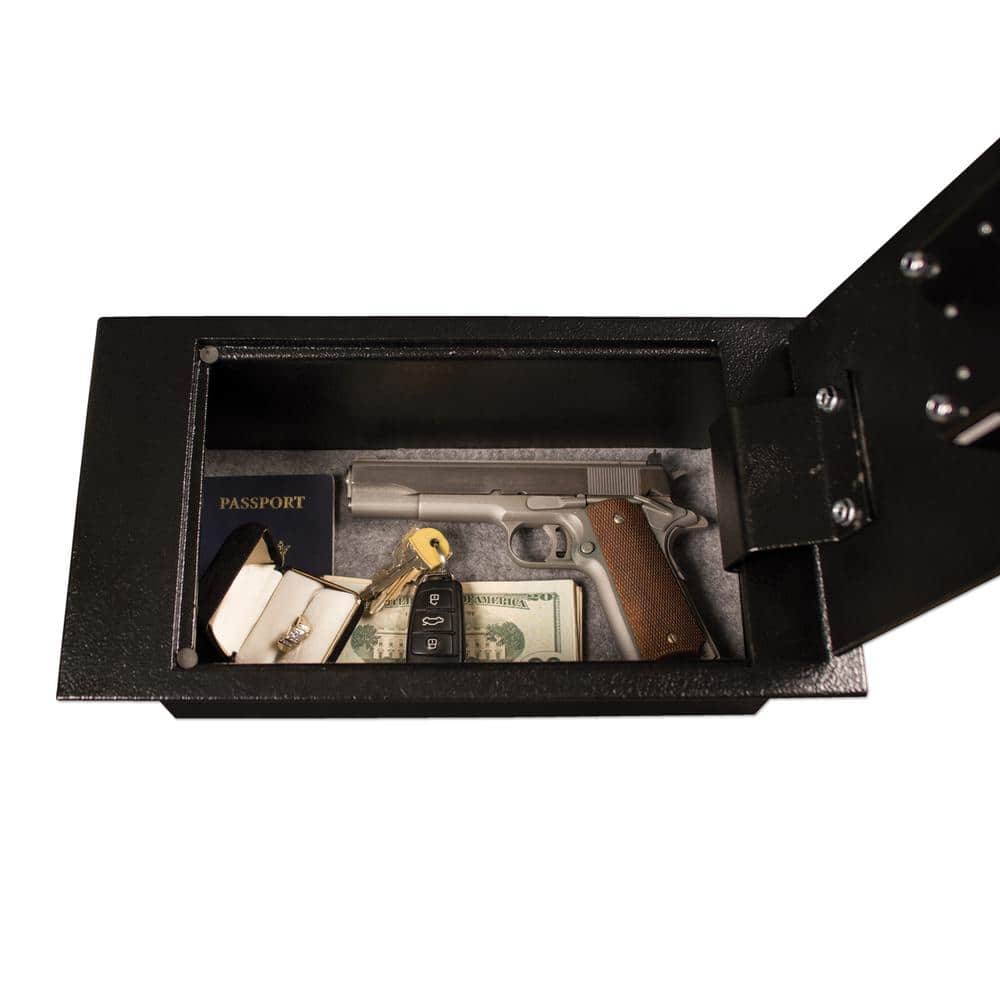 0.23 cu. ft. Steel Floor Safe with Key Lock, Black - Hercitys