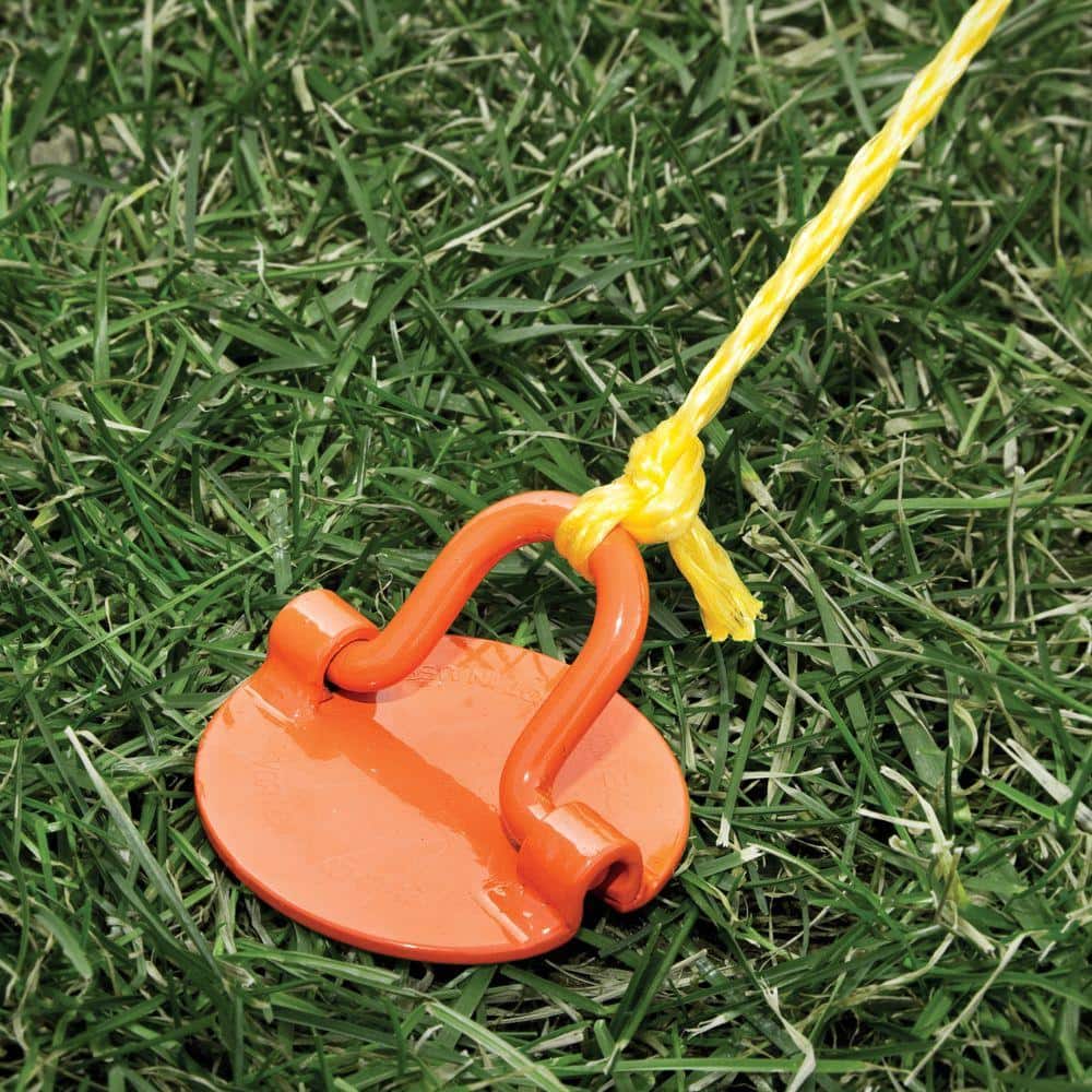 10 in. Steel Folding Ring Spiral Ground Anchor - Hercitys