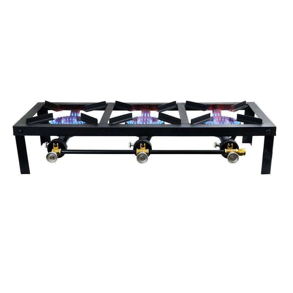 45,000 BTU Triple Burner Angle Iron Stove - Hercitys