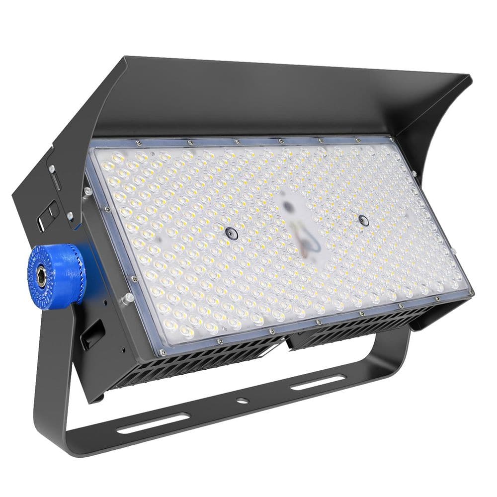 1500-Watt Equivalent 39000 Lumens 120° Black Integrated LED Flood Light, Stadium Lights Outdoor for Yard - Hercitys