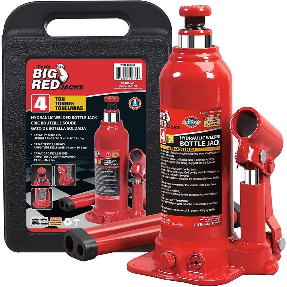 4-Ton Bottle Jack with Storage Case - Hercitys