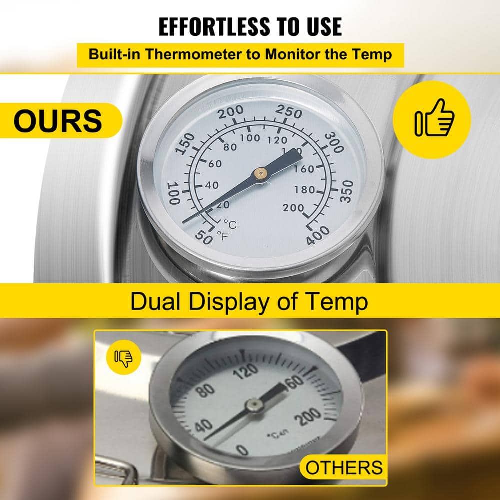 5 gal. Stainless Steel Alcohol Still with Copper Tube Built-in Thermometer and Water Pump Double Thumper Keg Brewing Kit - Hercitys