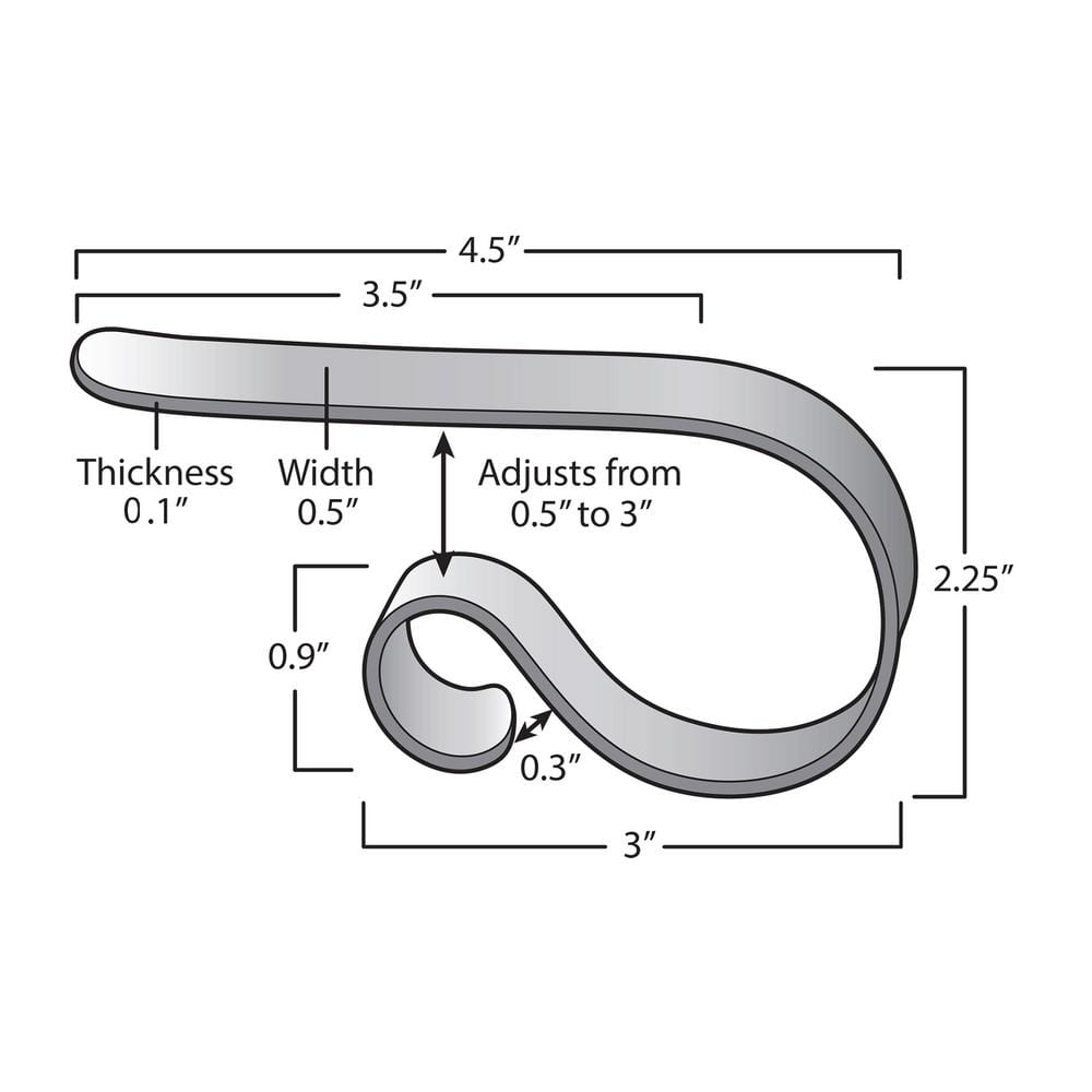 3 in Silver Stocking Holder (4-Pack) - Hercitys