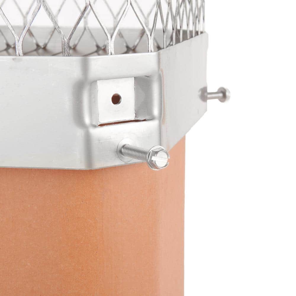 18 in. x 13 in. Bolt-On Single Flue Chimney Cap in Stainless Steel - Hercitys