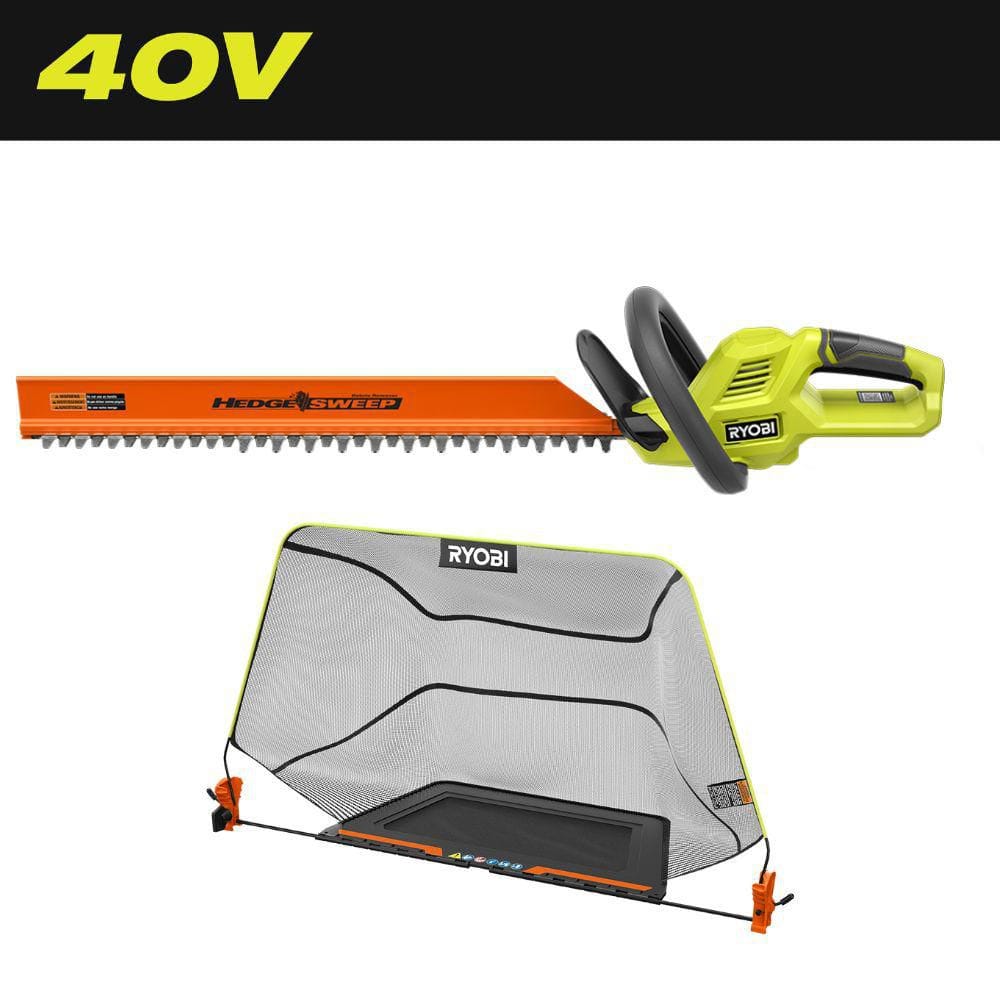 40V 24 in. Cordless Battery Hedge Trimmer with Debris Collector (Tool Only) - Hercitys