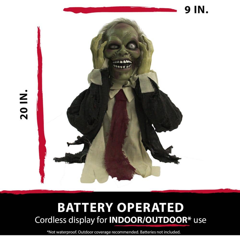 20 in. Touch Activated Pop-Up Animatronic Ghoul - Hercitys