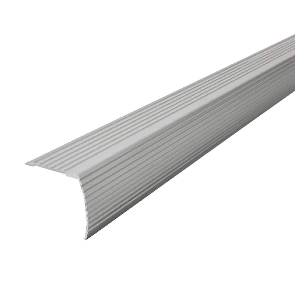 36″ SATIN SILVER ALUMINUM FLUTE CINCH STAIR EDGING - Hercitys