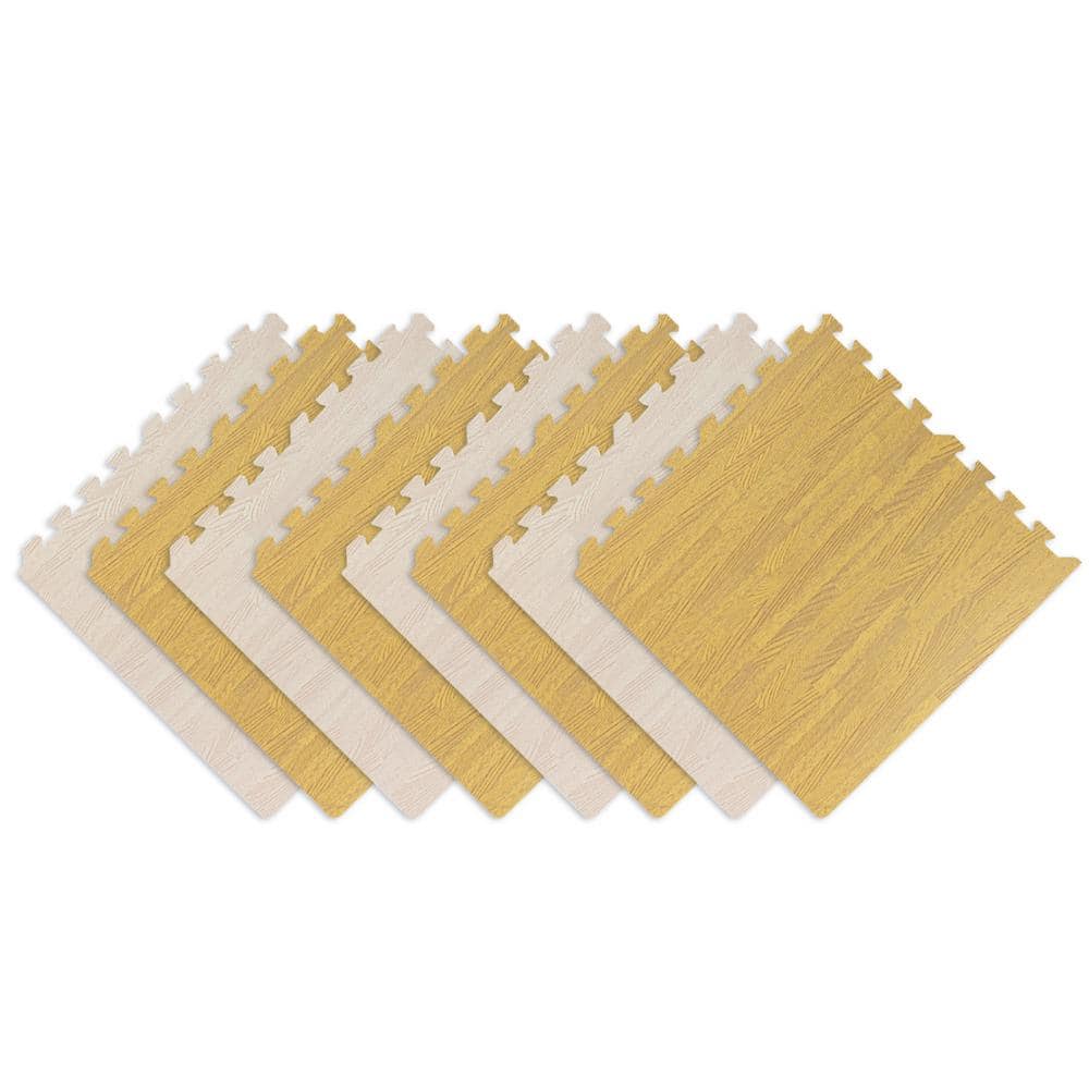 24 in. x 24 in. x 0.47 in. Multi-Colored Puzzle EVA Interlocking Foam Floor Mat 32 sq ft. (8-Tiles Per Case) - Hercitys