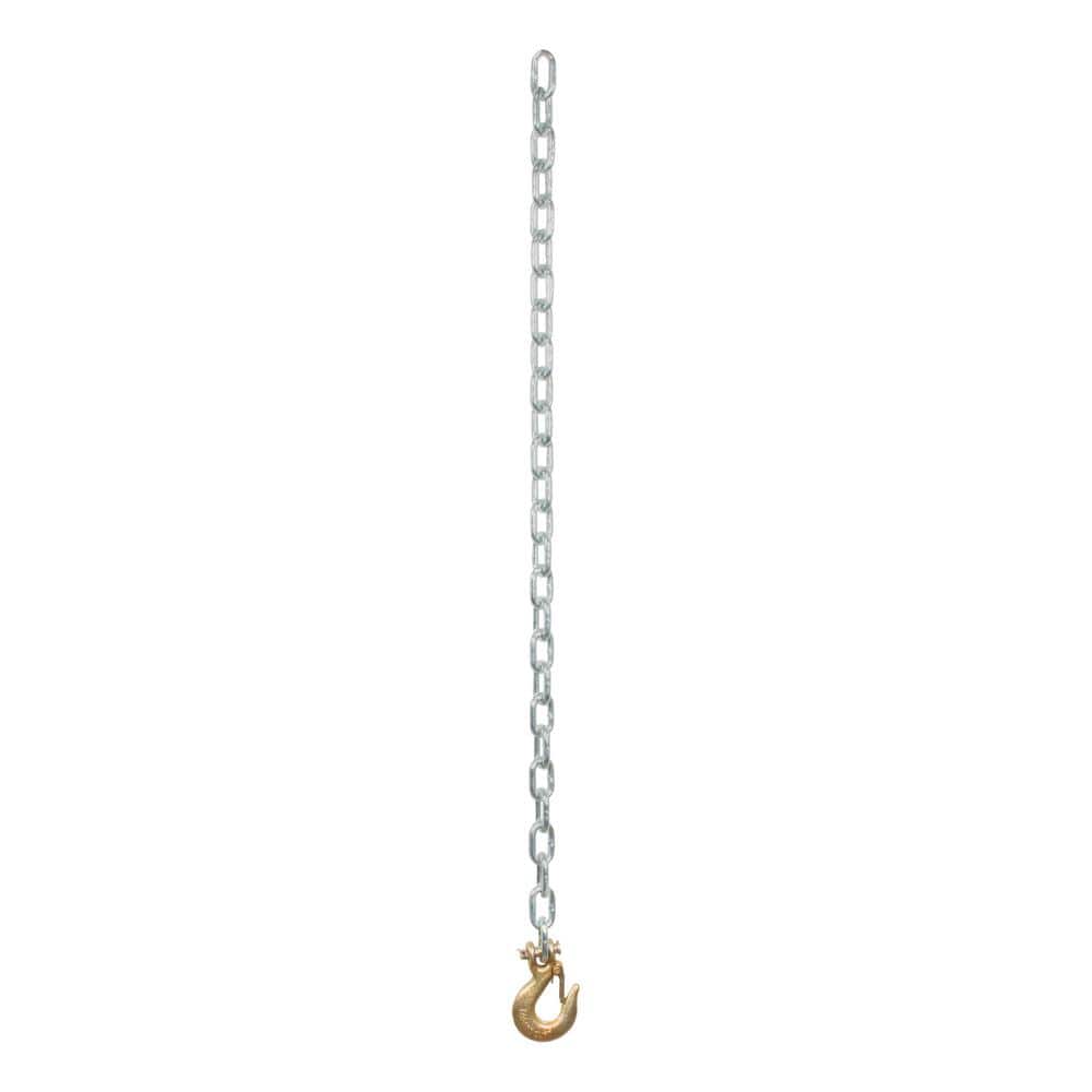 35″ Safety Chain with 1 Clevis Hook (7,800 lbs., Clear Zinc) - Hercitys