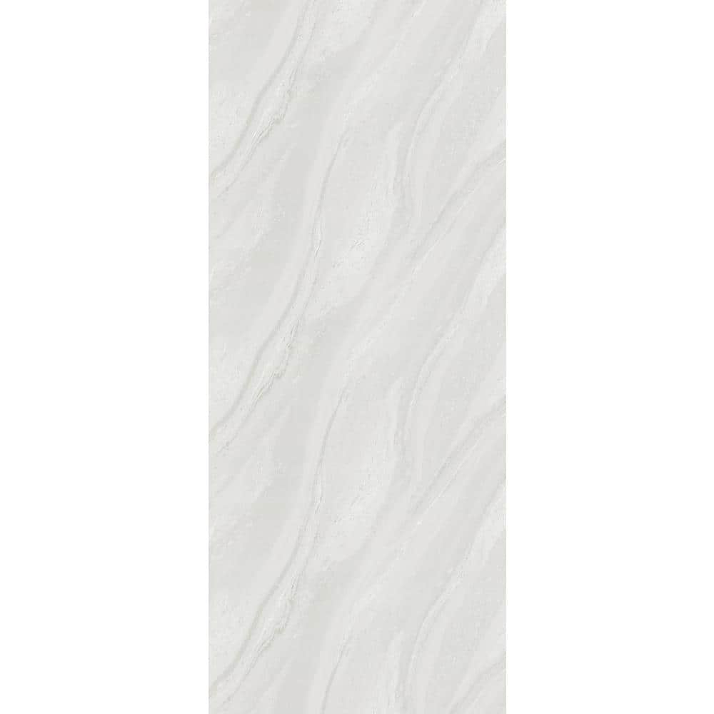 4 ft. x 8 ft. Laminate Sheet in 180fx White Painted Marble with SatinTouch Finish - Hercitys